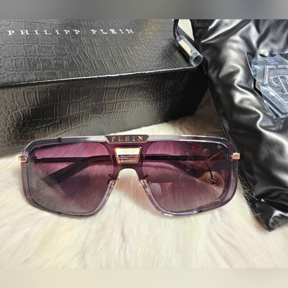Philipp Plein Dark Purple Legacy Aviators